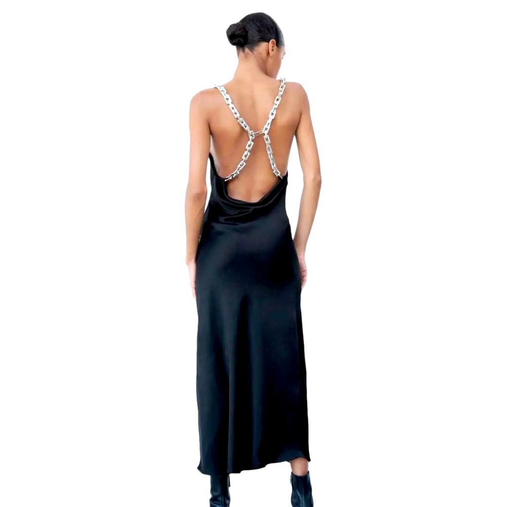 Zara Black Backless Dress
